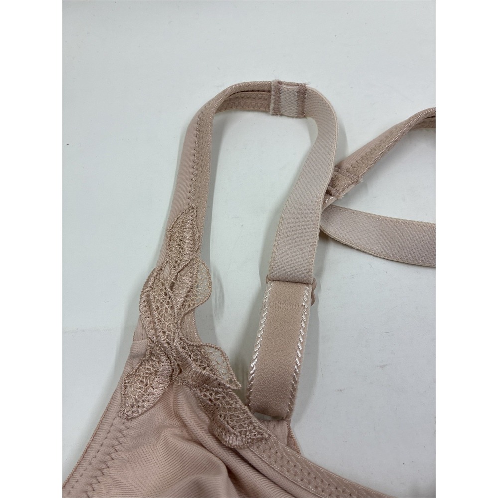 WACOAL Body Suede Size 32C Beige Nude Unlined Pearls Underwire Bra Style: 85813 - Picture 4 of 16